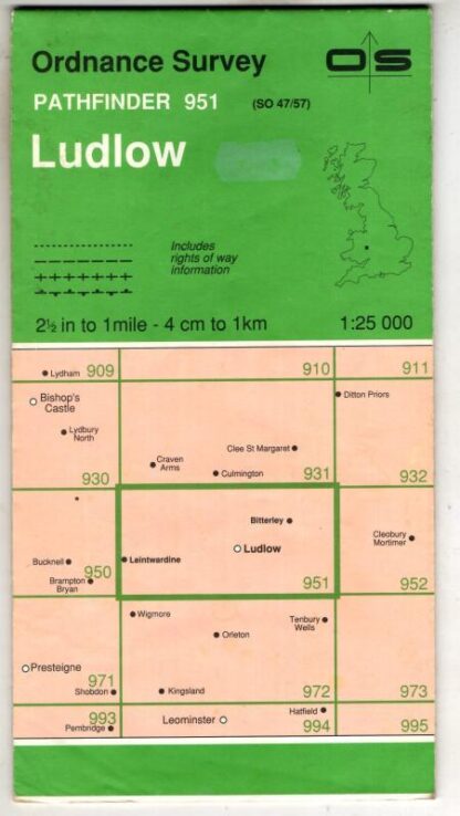 Pathfinder Sheet 951 Ludlow : Ordnance Survey