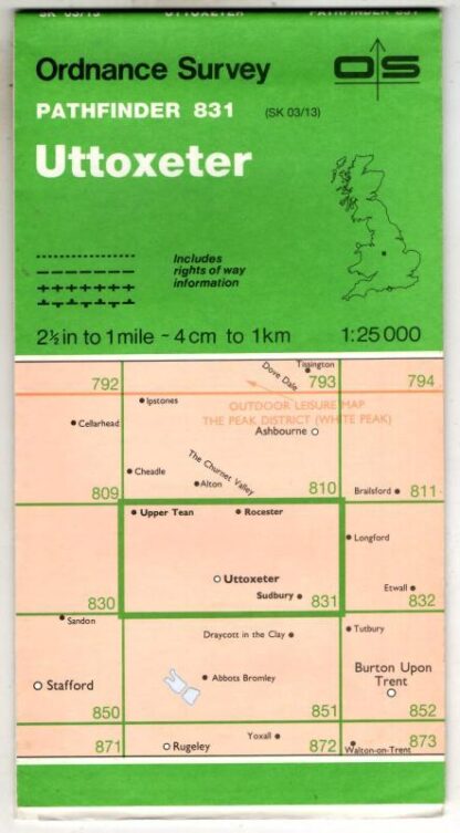 Pathfinder Sheet 831 Uttoxeter : Ordnance Survey
