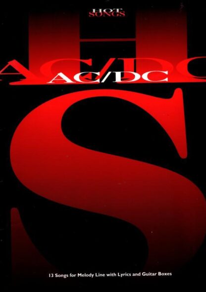 13 songs of melody line with lyrics and guitar boxes (Hot songs) : AC/DC