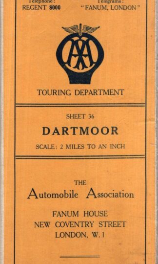 Sheet 36: Dartmoor : A.A. Touring Department/ Bartholomew