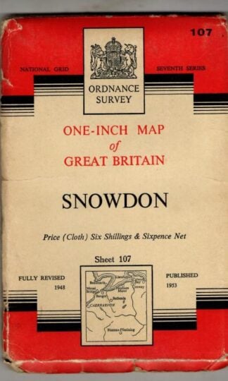 One-Inch Seventh Series Sheet 107 Snowdon : Ordnance Survey