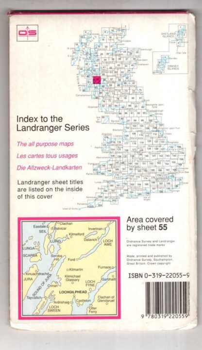 Lochgilphead and Surrounding Area (Landranger55):Ordnance Survey - Image 2