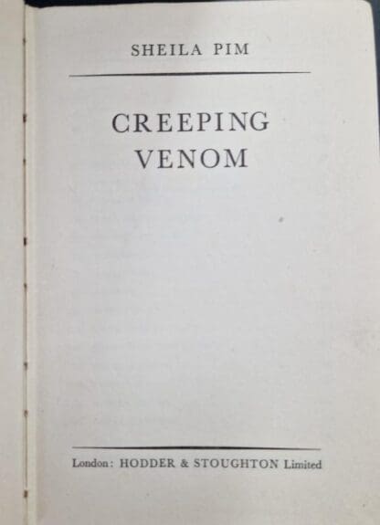 Creeping Venom : Sheila Pim - Image 2