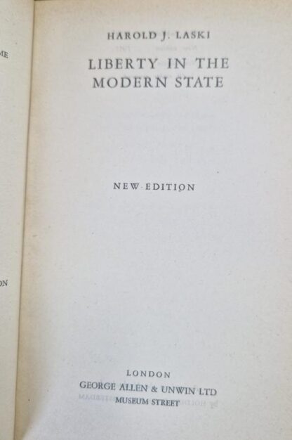 Liberty in the Modern State : Harold J. Laski - Image 2