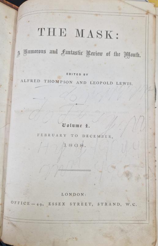The Mask: A Humorous and Fantastic Review of the Month. Volume 1:1868 : Alfred Thompson and Leopold Lewis - Image 2