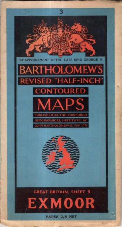 Revised Half-inch Sheet 3. Exmoor : Bartholomew