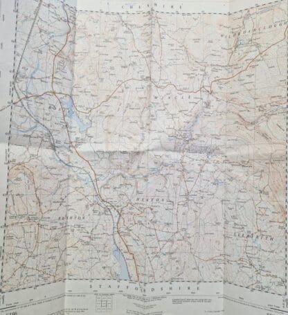1:25000 First Series. Sheet SJ 96 Bosley : Ordnance Survey - Image 2