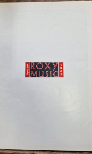 Roxy Music Black Levi's 1982 Poster : Rockmill Publications