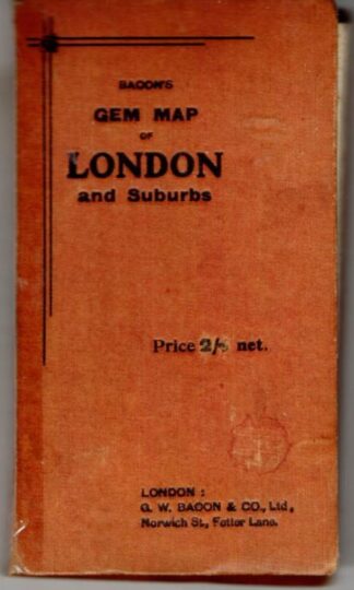 Bacon's gem map of London and suburbs : G.W. Bacon & Co.