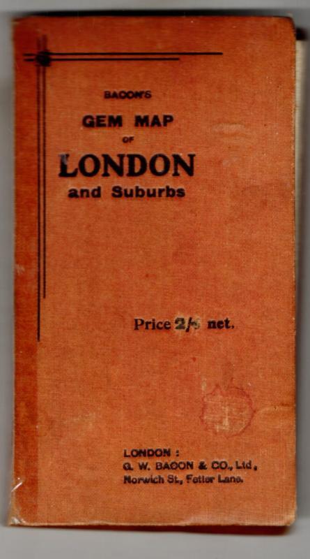 Bacon's gem map of London and suburbs : G.W. Bacon & Co.