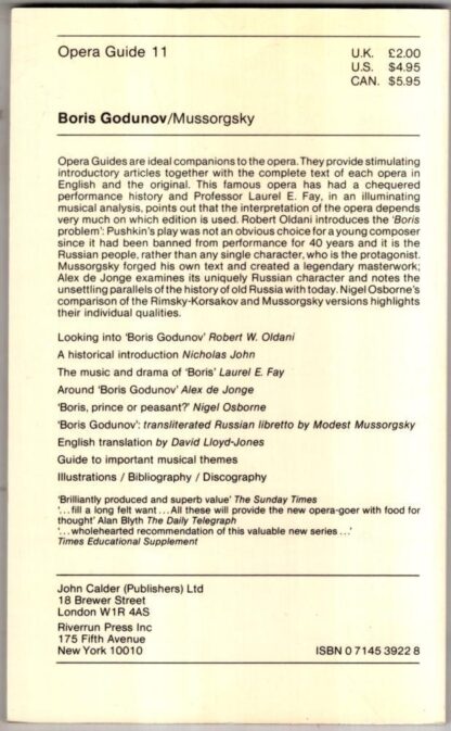 Boris Godunov. English National Opera Guide 11 : M.P. Musorgskii - Image 2