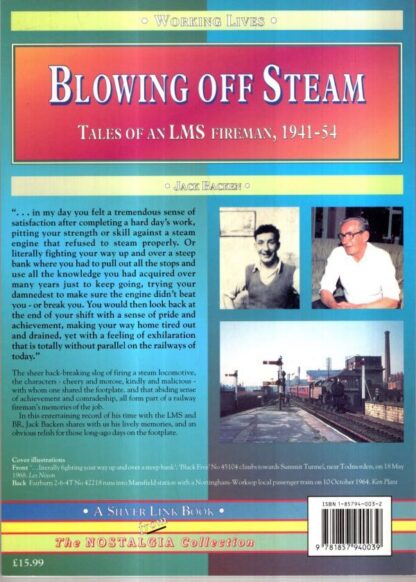 Blowing Off Steam: Tales of an LMS Fireman, 1941-54 (Working Lives S.) : Jack Backen - Image 2
