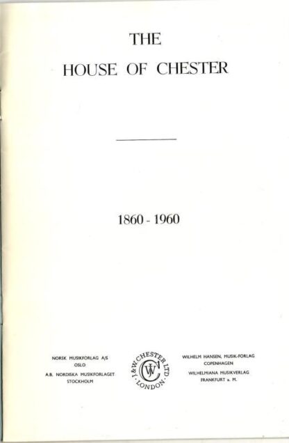 The House of Chester 1860-1960 : Not stated - Image 2