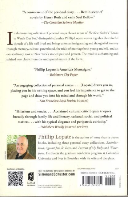 Portrait Inside My Head: Essays : Phillip Lopate - Image 2