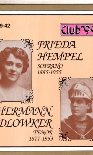 Duets:Frieda Hempel. Hermann Jadlowker