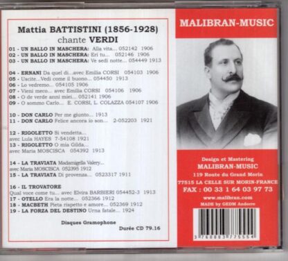Sings Verdi:Mattia Battistini - Image 2