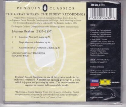 Brahms - Symphony No 2 / Overtures CD:Georg Solti - Image 2