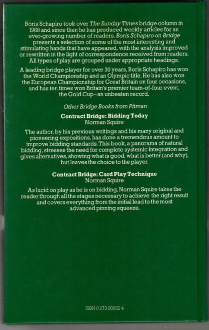 Boris Schapiro on Bridge: Play from the "Sunday Times" : Boris Schapiro - Image 2