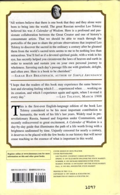 A Calendar of Wisdom: Daily Thoughts to Nourish the Soul : Leo Tolstoy - Image 2