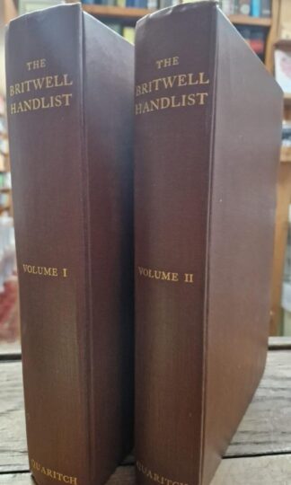 The Britwell Handlist (2 vols) : Christie-Miller, S.R. ; Christie-Miller, N.V. ; Collmann, H.L. ; Brown, G.A.P.