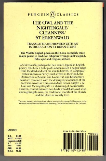 The Owl and the Nightingale/ Cleanness/ St Erkenwald : Translated by Brian Stone - Image 2