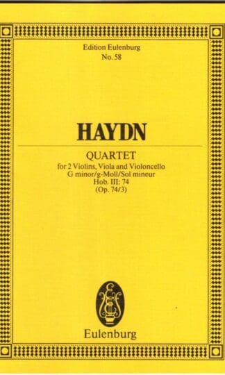 Quartet for 2 violins, viola and violoncello in G minor Hob. III: 58 Op. 74/73:HAYDN