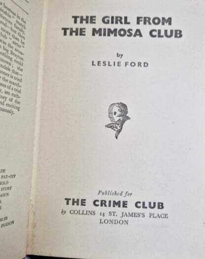 The Girl From The Mimosa Club : Leslie Ford - Image 2