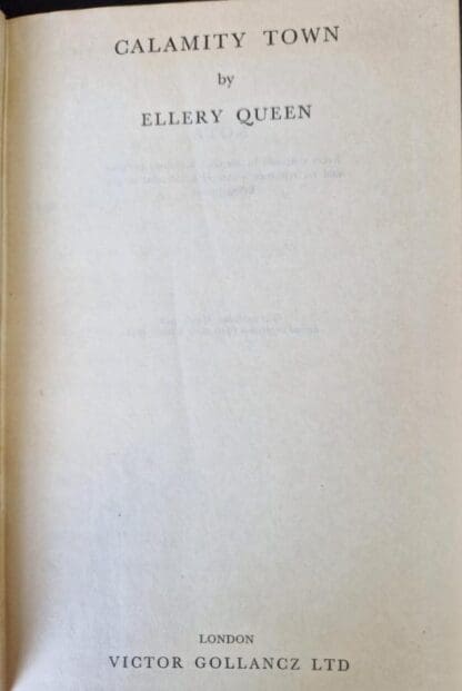 Calamity Town : Ellery Queen - Image 2