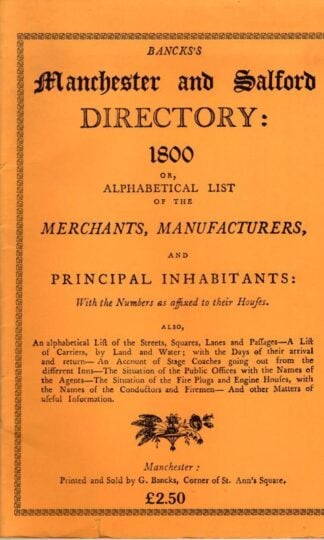 Bancks' Manchester and Salford Directory, 1800 : Bancks'