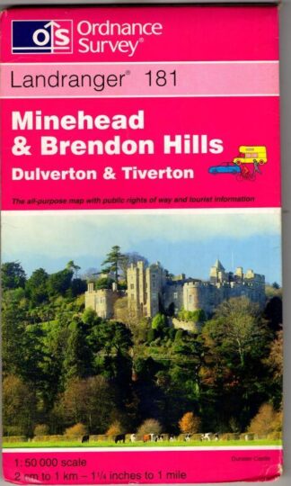 Landranger Sheet 181 Minehead and Brendon Hills, Dulverton and Tiverton : Ordnance Survey