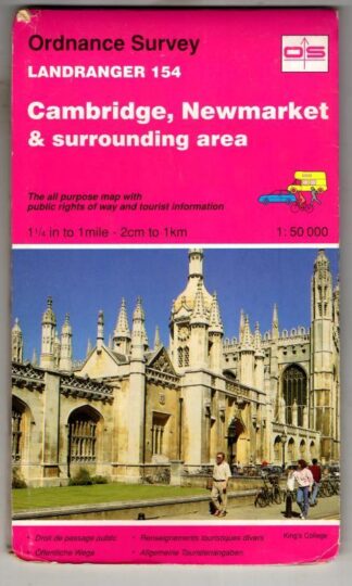 Landranger Sheet 154 Cambridge, Newmarket and Surrounding Area : Ordnance Survey