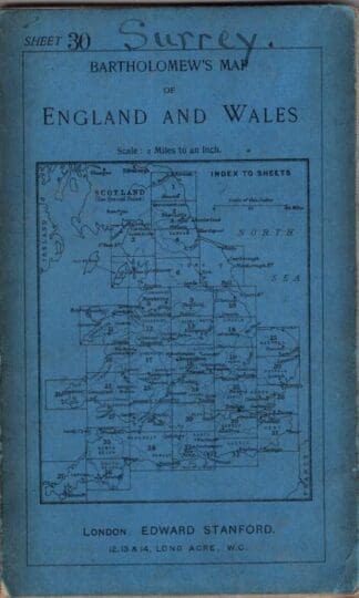 Bartholomew's / Stanford Sheet 30 Surrey:Anon
