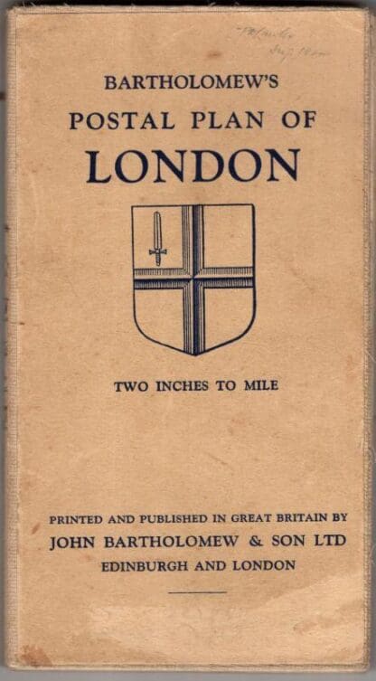 Postal Plan Of London:Bartholomew's