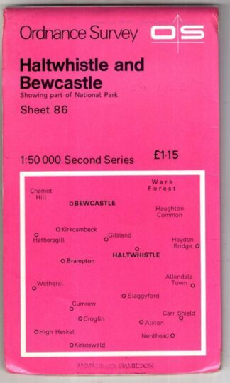 Haltwhiste & Bewcastle Sheet 86 Second Series:Ordnance Survey