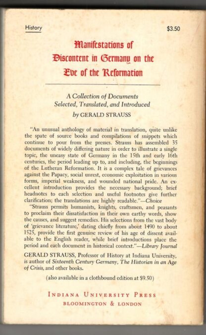 Manifestations Of Discontent In Germany On The Eve Of The Reformation : Gerald Strauss - Image 2