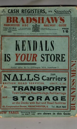 Manchester ABC Railway Guide 1952 : Bradshaw's