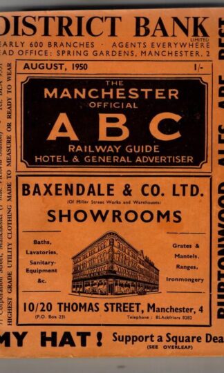 Manchester ABC Railway Guide. Hotel & General Advertiser 1950 : Bradshaw's