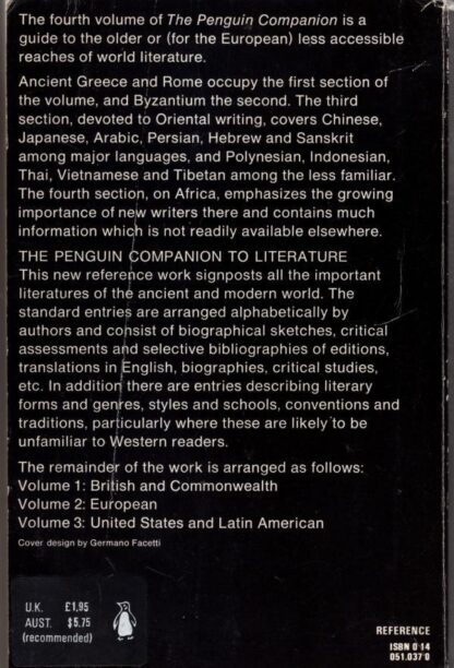Classical, Byzantine, Oriental, African (v. 4) (Penguin Companion to Literature):David Marshall Lang (Editor) - Image 2