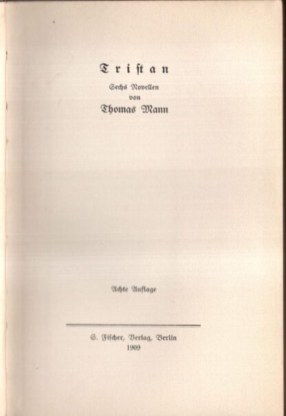 Tristan (Sechs Novellen):Thomas Mann - Image 2