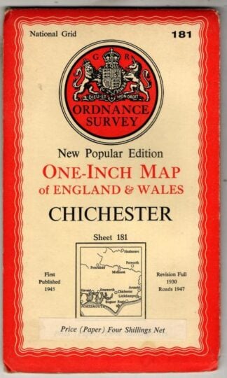 New Popular One-Inch Map.Sheet 181 Chichester : Ordnance Survey