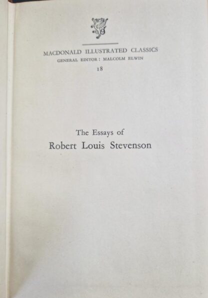 The Essays Of Robert Louis Stevenson (Macdonald Illustrated Classics) : Malcolm Elwin (introduction) - Image 2