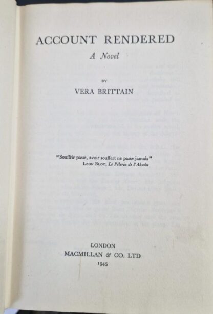 Account Rendered : Vera Brittain - Image 2