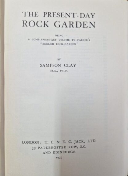 The Present-Day Rock Garden : Sampson Clay - Image 2