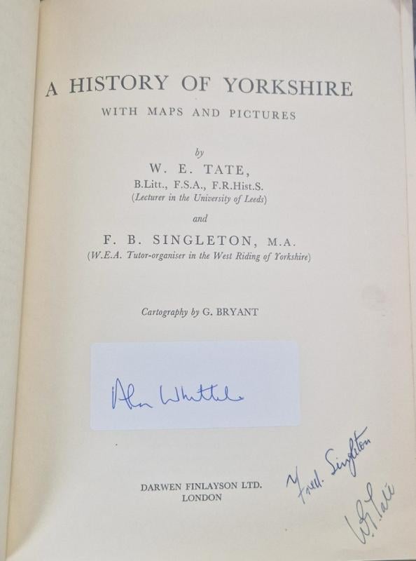 A History of Yorkshire with maps and pictures : W.E. Tate and F.B. Singleton - Image 2