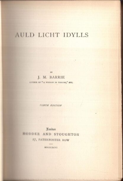 Auld Light Idylls:J. M. Barrie - Image 2