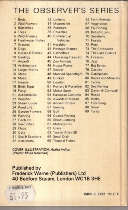 The Observer's Book of House Plants : Stanley B. Whitehead - Image 2