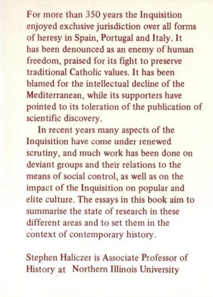 Inquisition and Society in Early Modern Europe : Stephen Haliczer - Image 2
