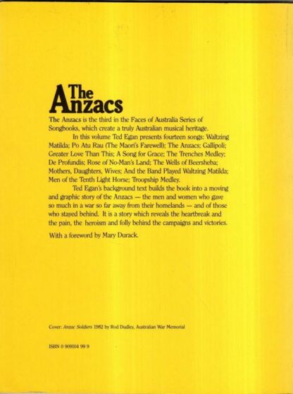 The Anzacs Songbook (Faces of Australia Series) : Ted Egan (Compiled) - Image 2