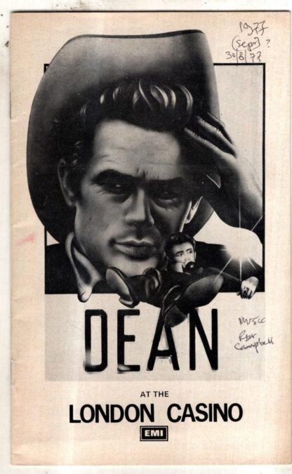Dean at the London Casino Theatre Programme : Martin Tickner (ed)
