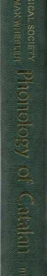 Phonology of Catalan (Philological Society S.):WHEELER